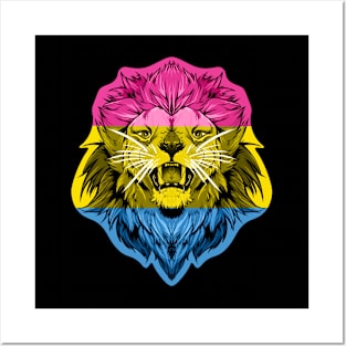 illustrated LION PRIDE series (pansexual pride flag) Posters and Art